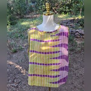 Kantha Bae Handmade Bohemian Festival Colorful Vibrant Sleeveless Top